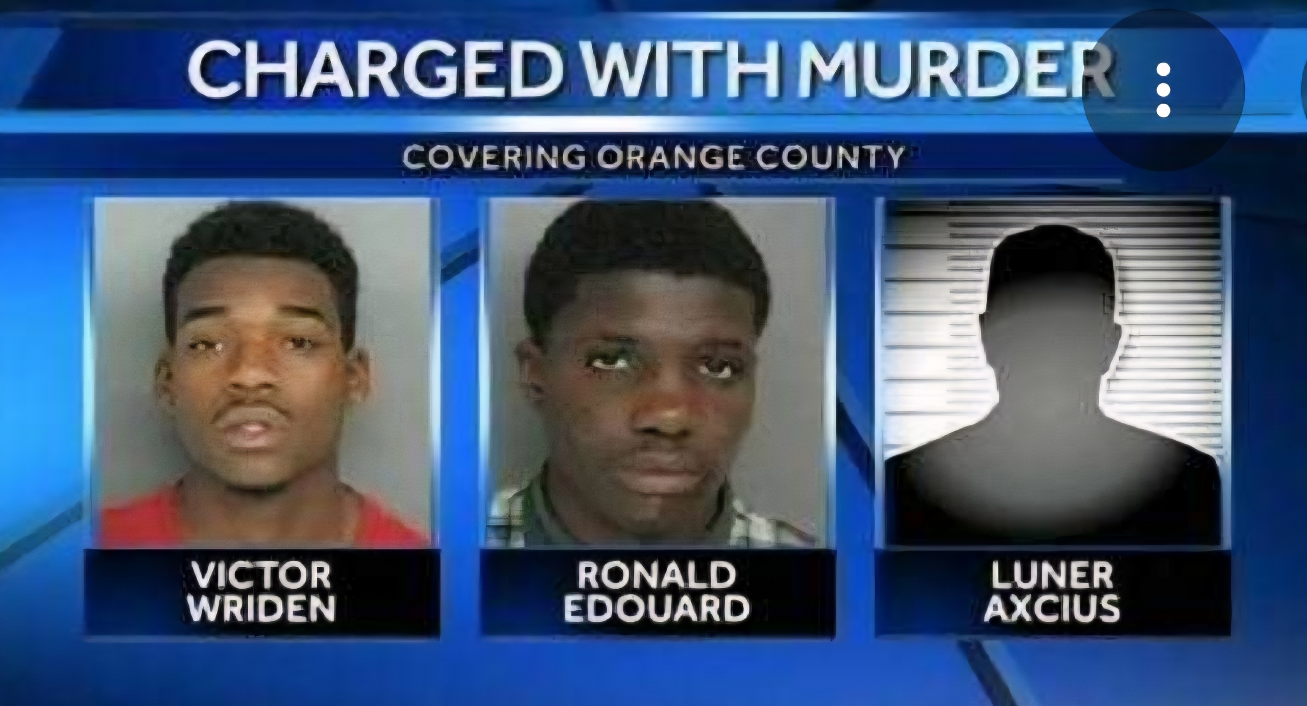 Victor Wriden — news bulletin — charged with murder